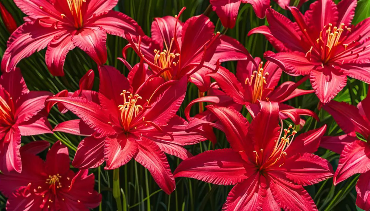 Image of red spider lilies
