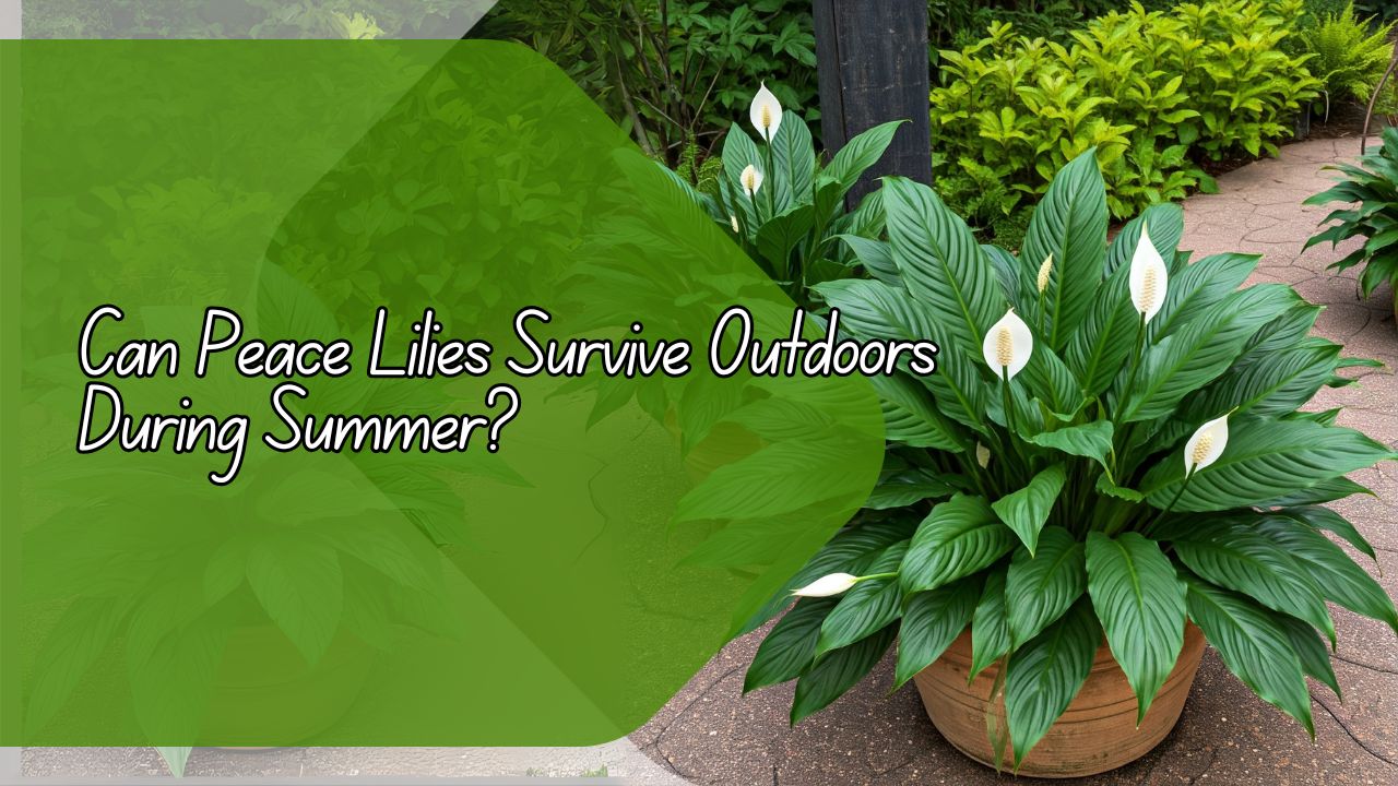 Can Peace Lilies Survive Outdoors During Summer?