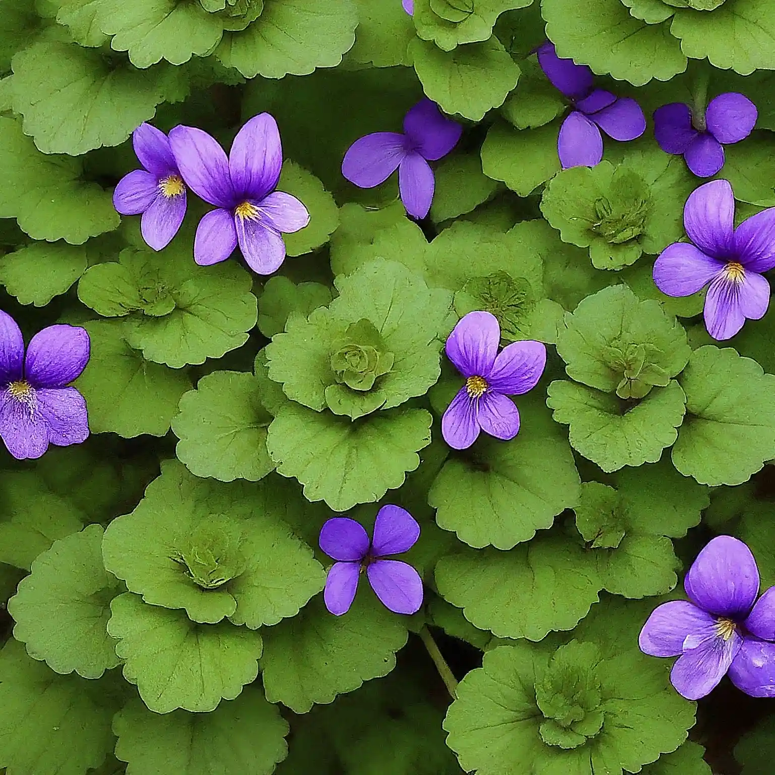 Creeping Charlie and Wild Violets