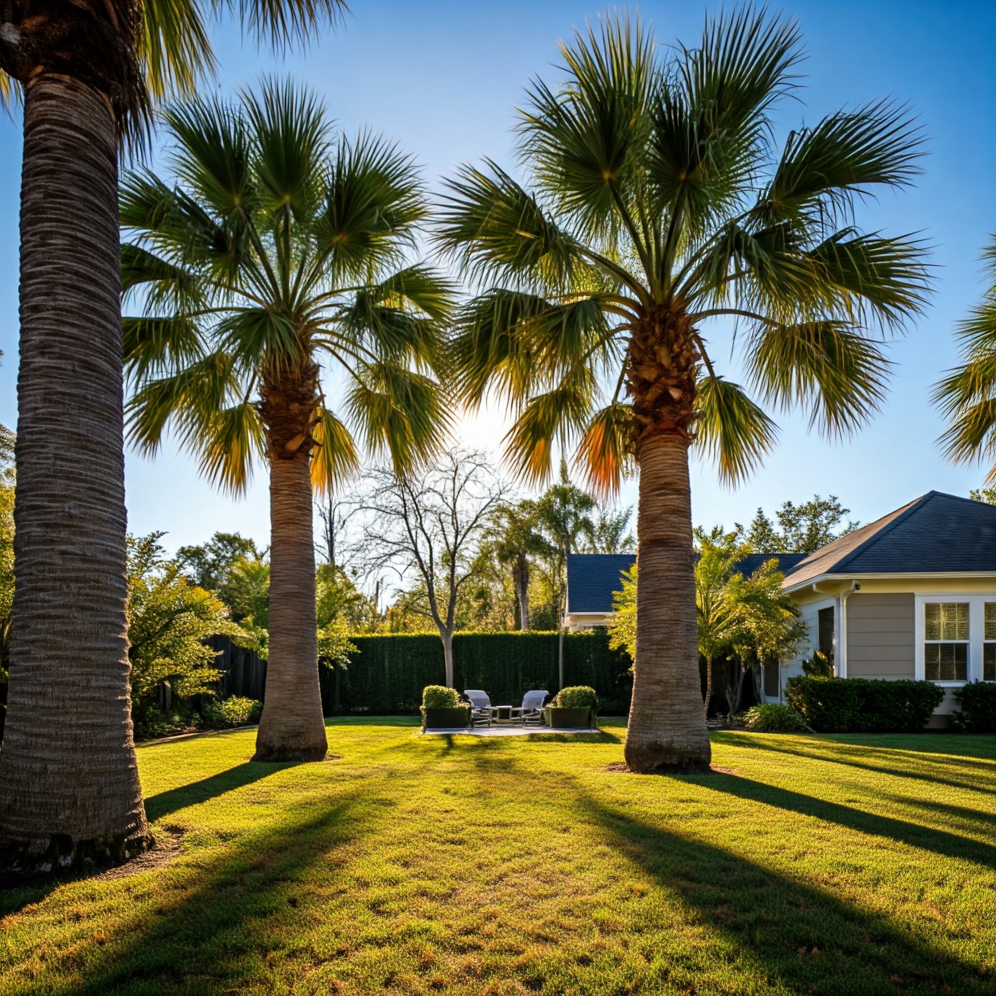 Windmill palm trees