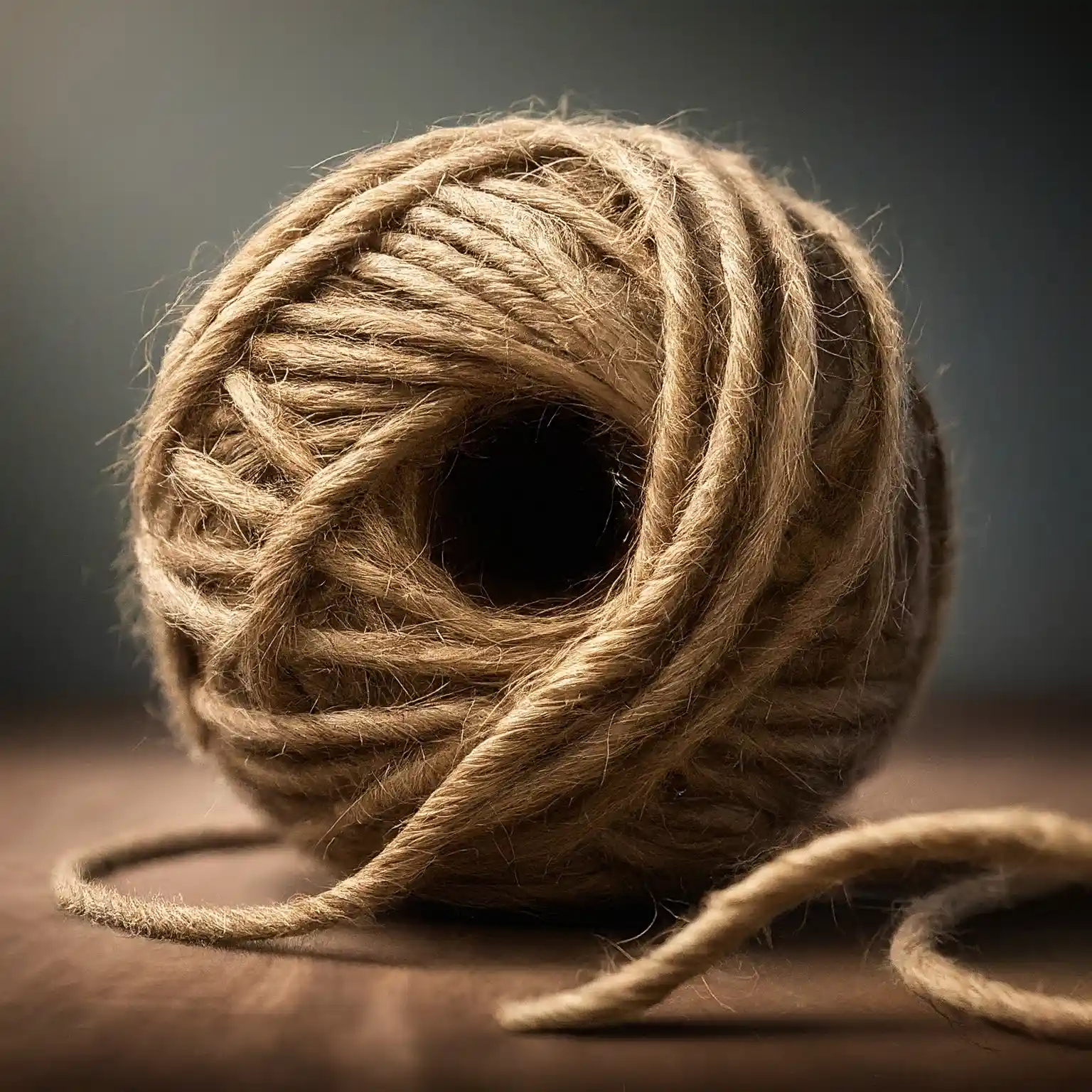 ball of natural jute twine