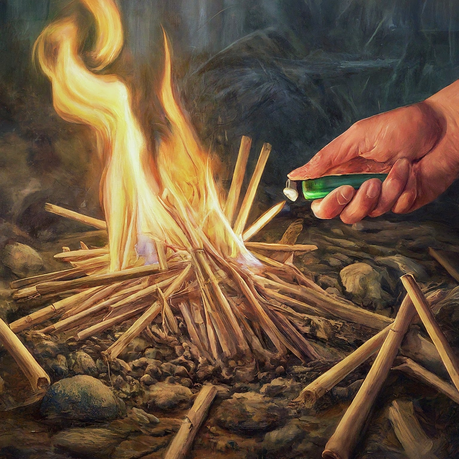 campfire scene