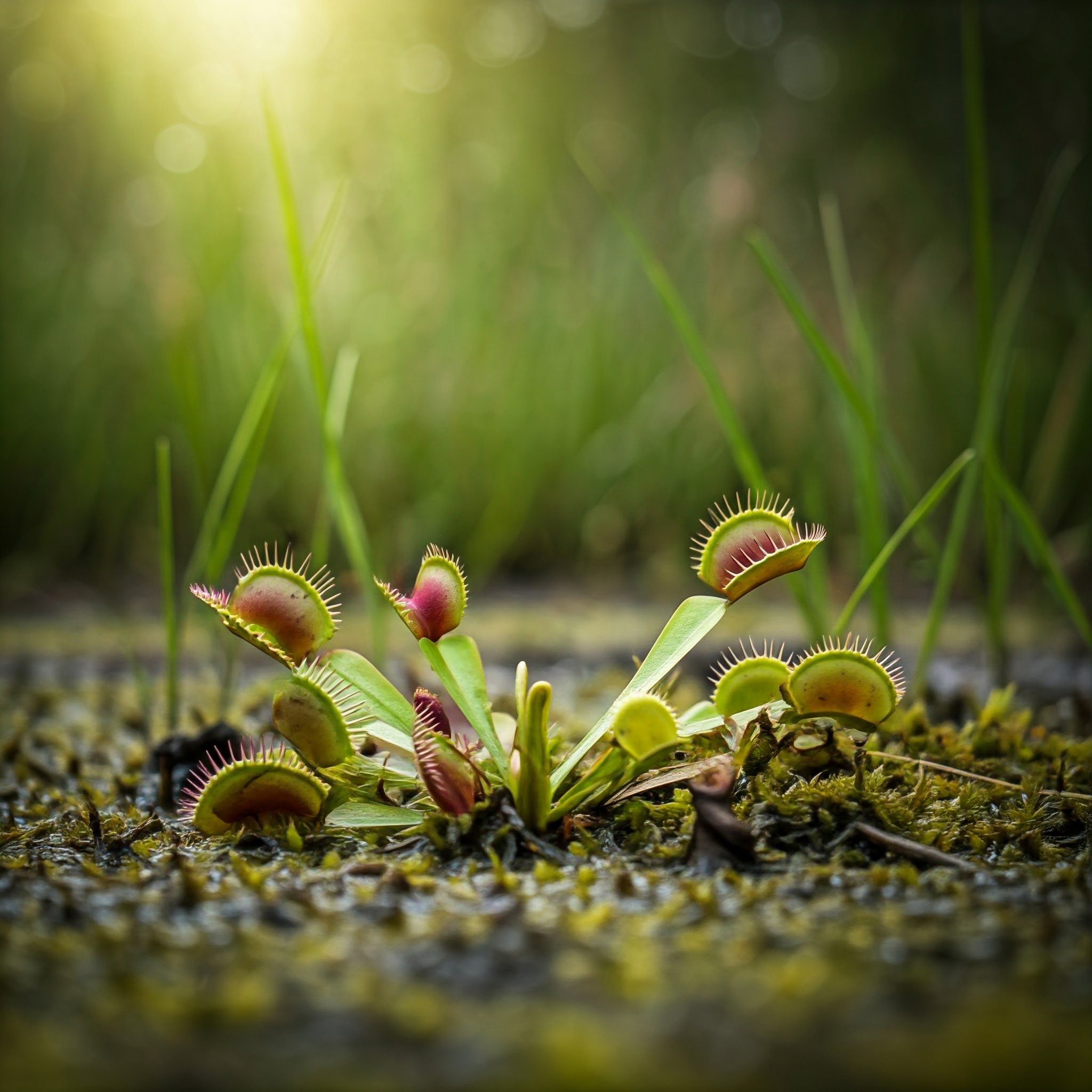 cluster of Venus fly traps