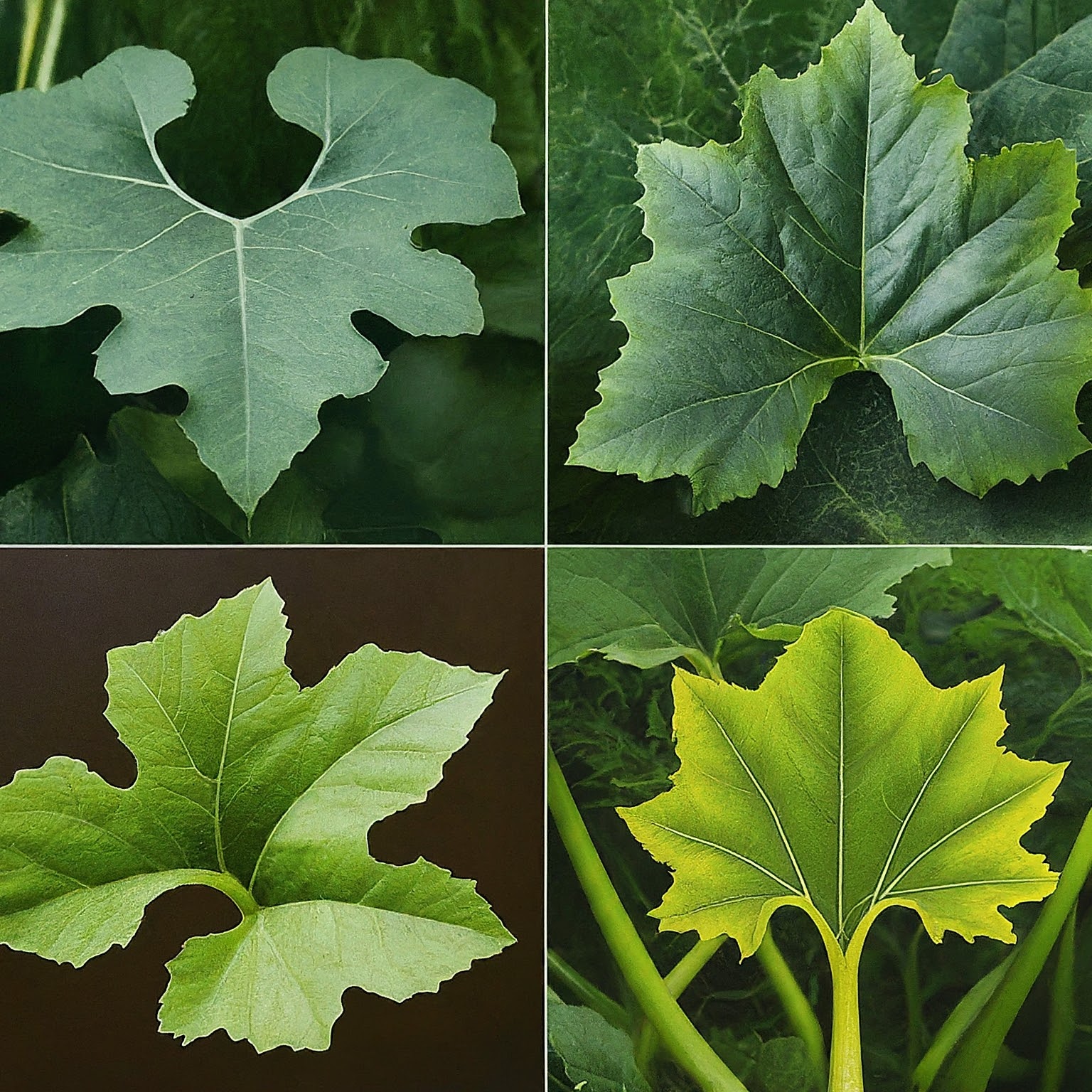 different type of squash leaf