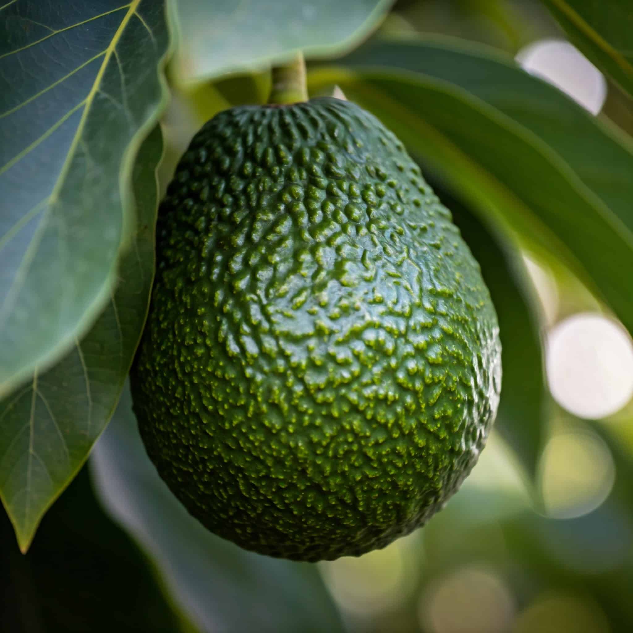 freshly harvested avocado