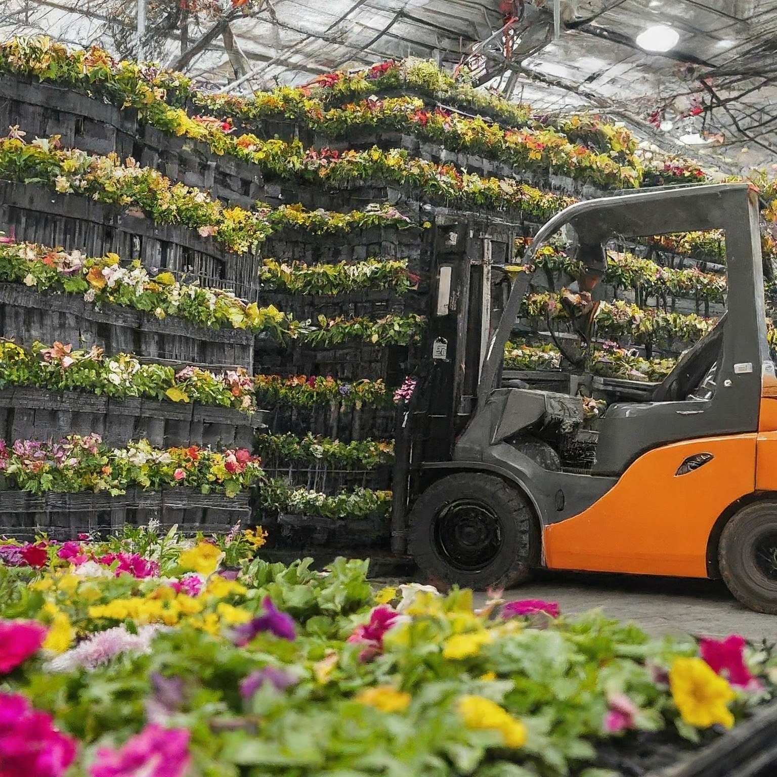 large warehouse filled with gardening supplies