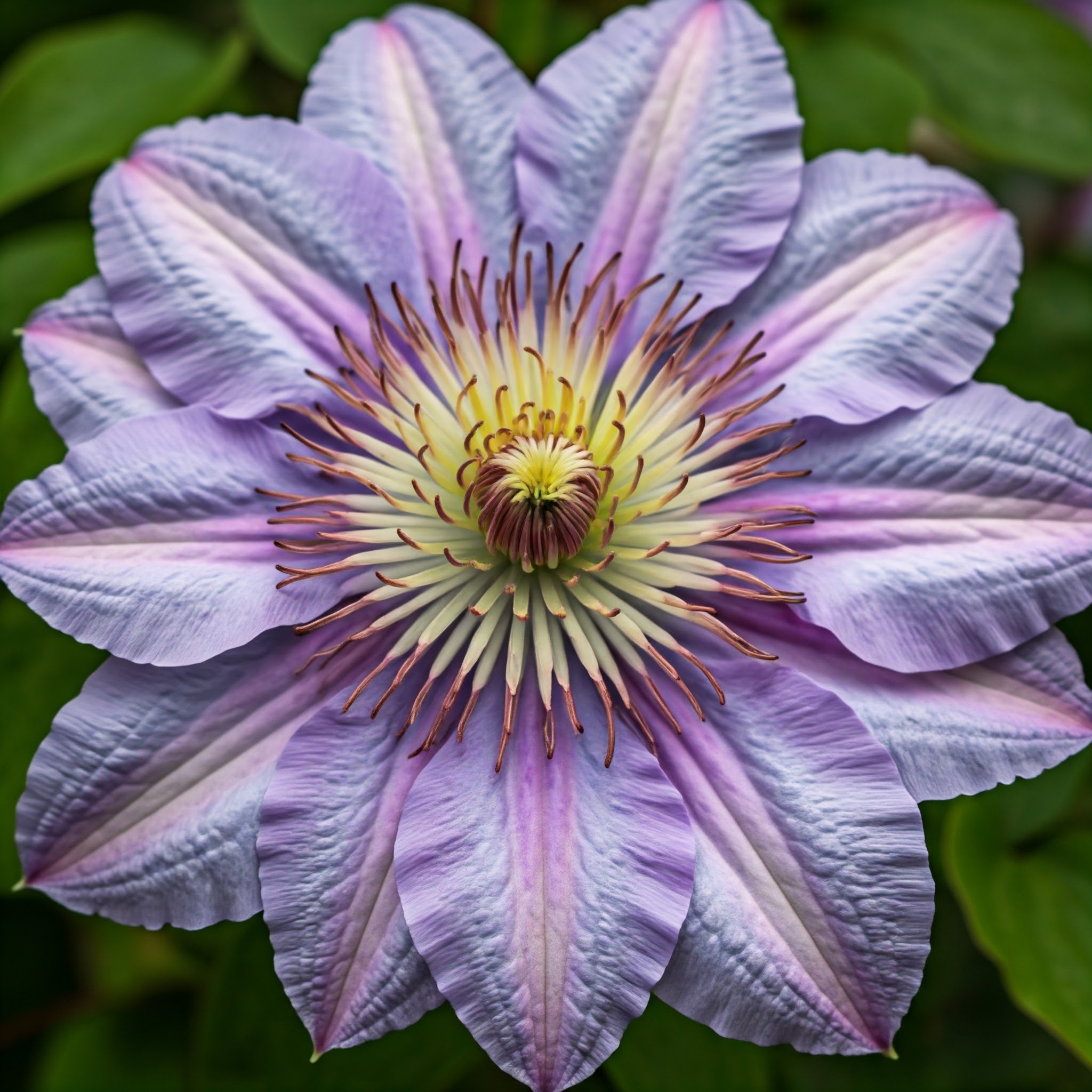 pale lavender clematis bloom