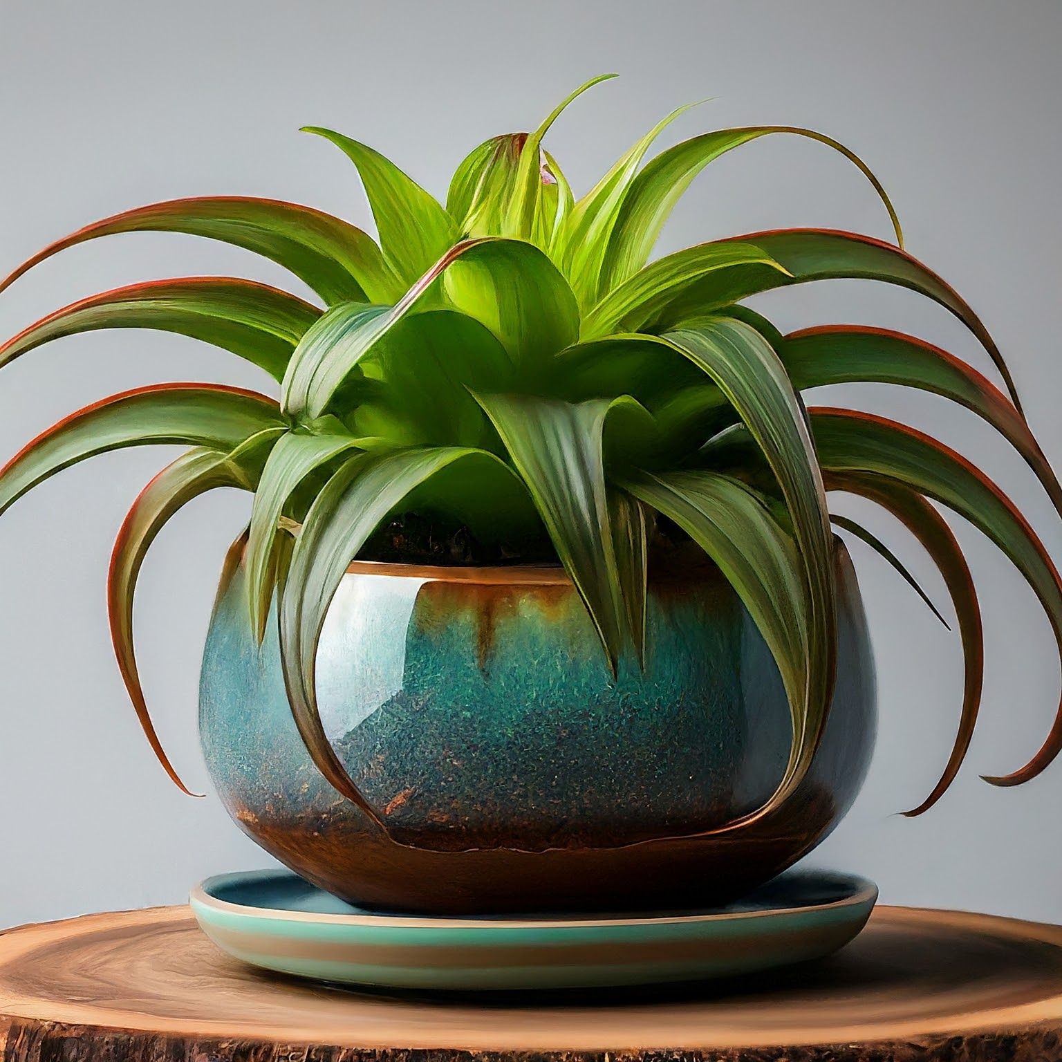 plant in a decorative ceramic pot