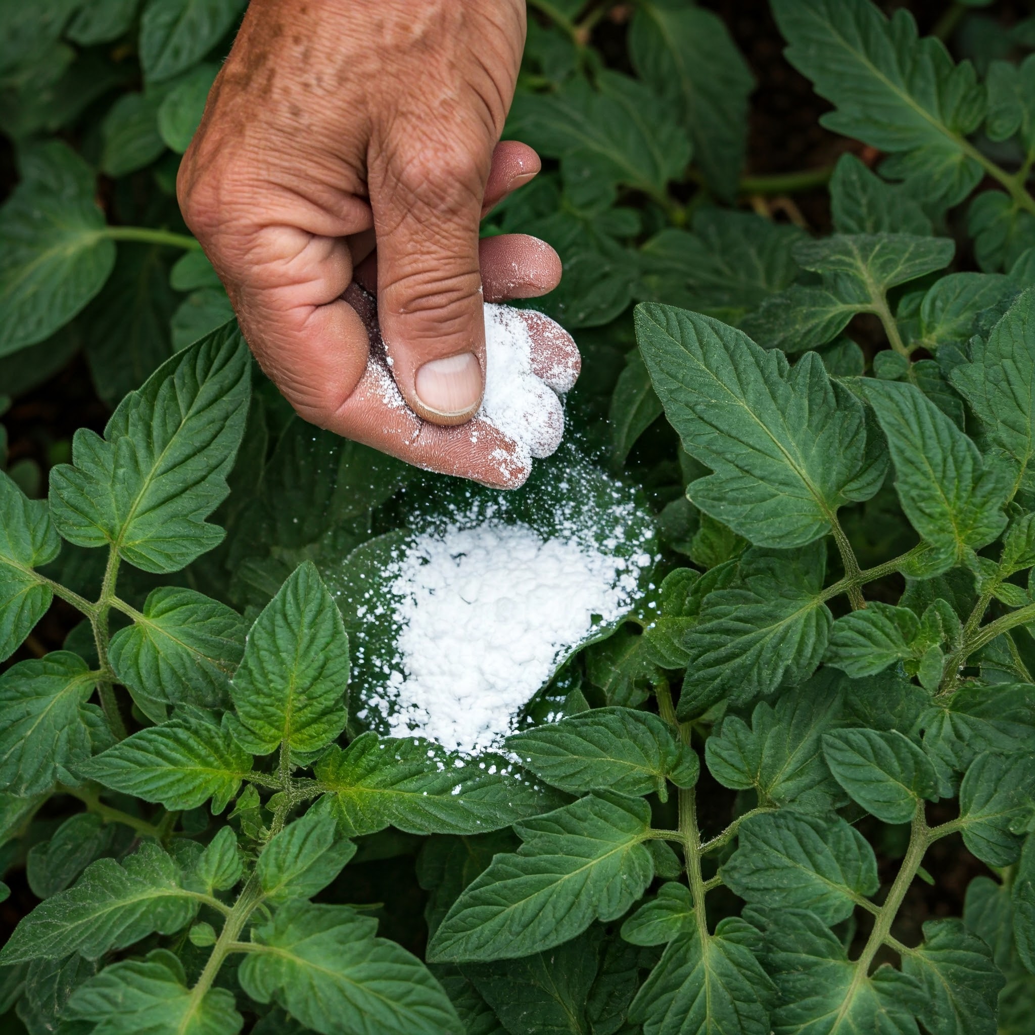 sprinkling a thin, even layer of diatomaceous earth