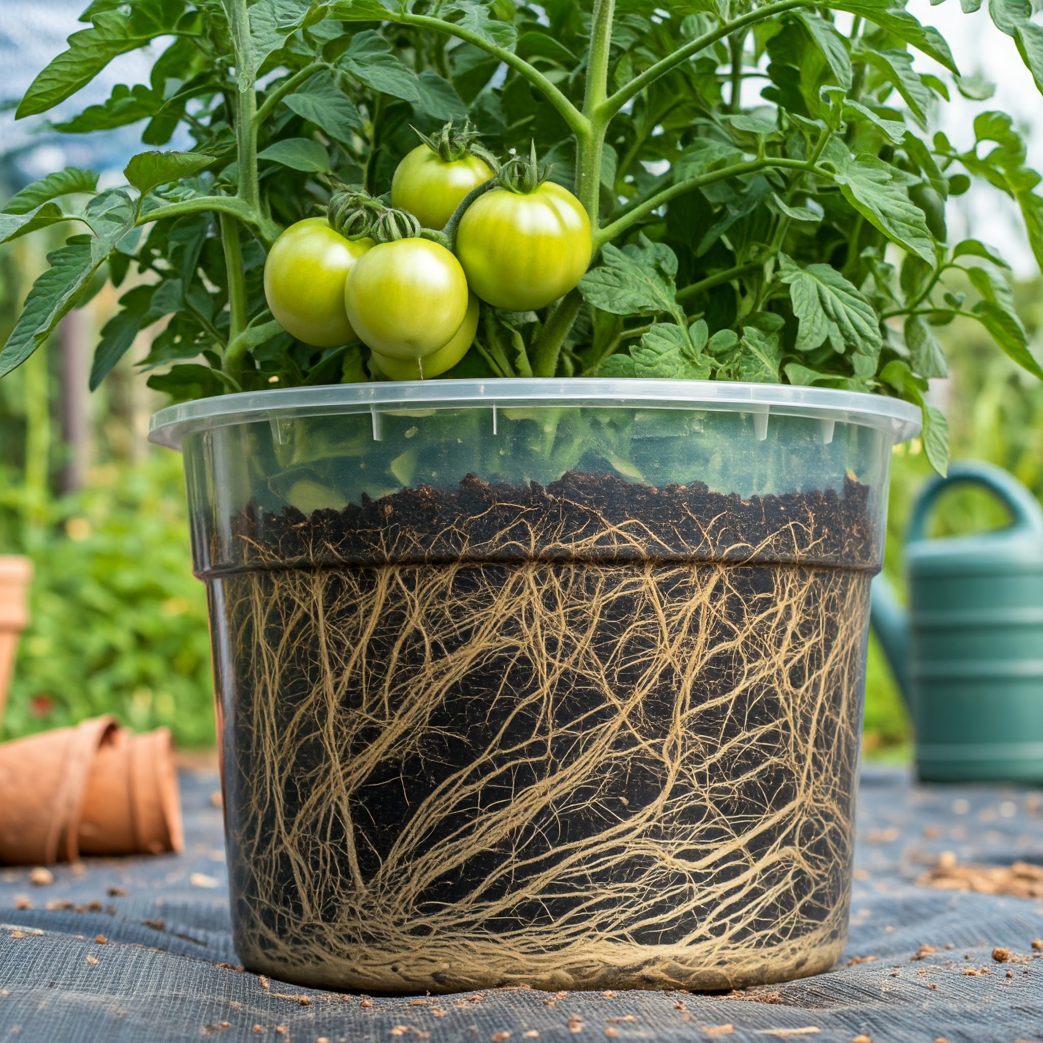 surface-running roots of tomato