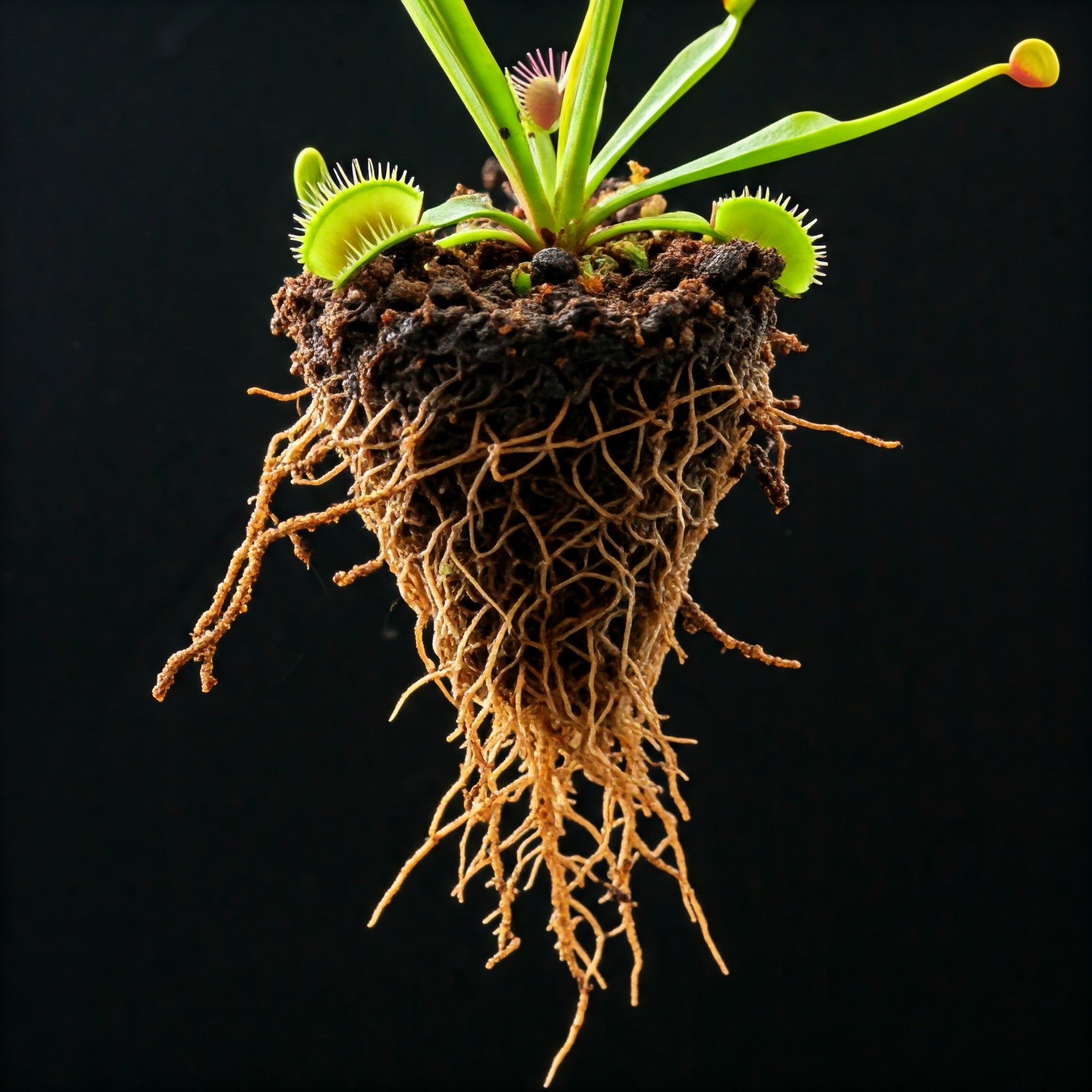 underground stem, of a Venus fly trap plant