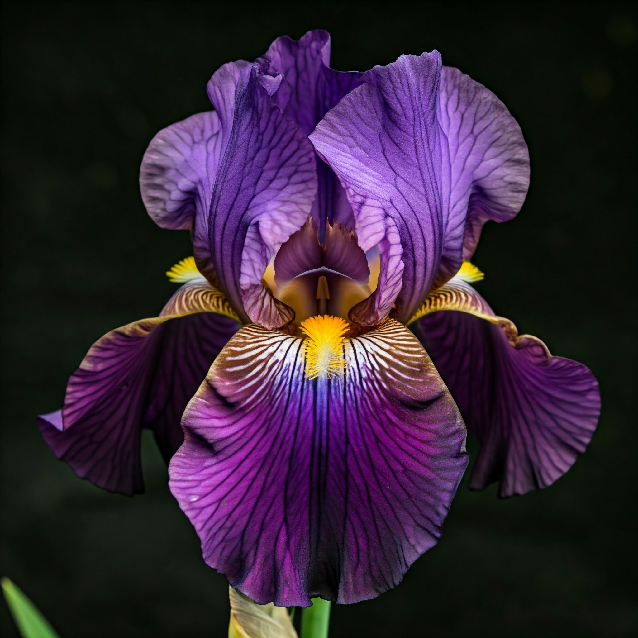 vibrant, deep purple iris